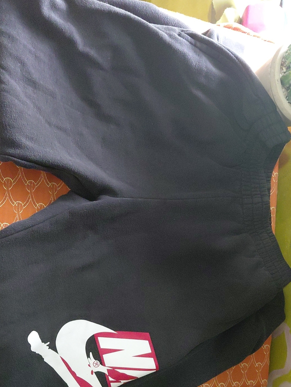 Nike Black Sweatpants with White and Red  Logo